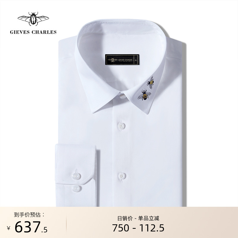GIEVESCHARLES刺绣男士长袖