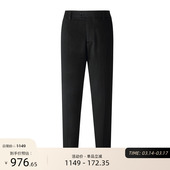 西裤 GIEVES 休闲男士 黑色纯羊毛手工制作秋冬时尚 厚 CHARLES限量版