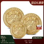 西服大衣镀金纽扣 GIEVES 镀金浮雕金扣 CHARLES 男士 24K