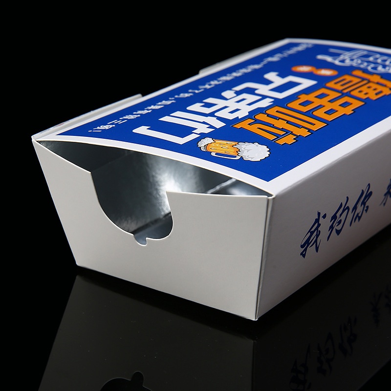 免折一次性铝箔烧烤盒外卖防油油炸小吃打包盒鸡柳炸鸡包装盒