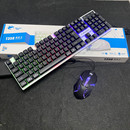 灵鲨350键鼠套有线发光键盘鼠标套装笔记本台式机电脑USB办公家用