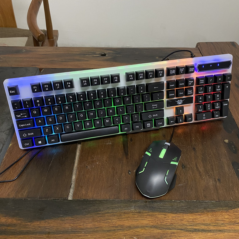 双飞龙键鼠套有线发光键盘鼠标套装笔记本台式机电脑USB办公家用