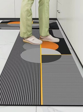 科技皮加厚厨房地垫防水防油防滑卫生间吸水地毯入户门硅藻泥脚垫