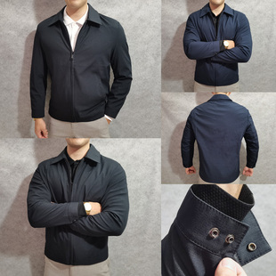 肌肉鲨鱼春秋款商务行政夹克百搭抗皱免烫翻领公务员外套