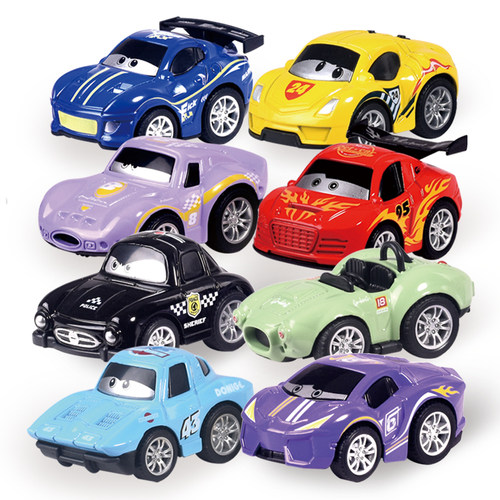 赛车中性回力卡通萌趣玩具