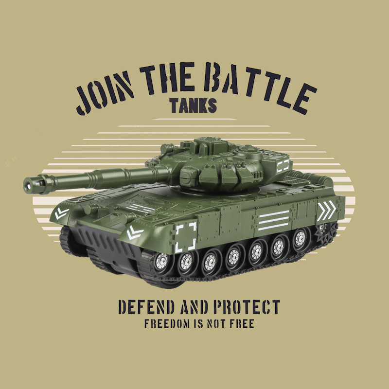 坦克中性惯性声光玩具