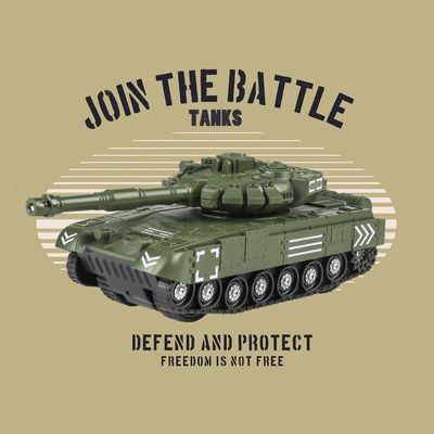 坦克中性惯性声光玩具