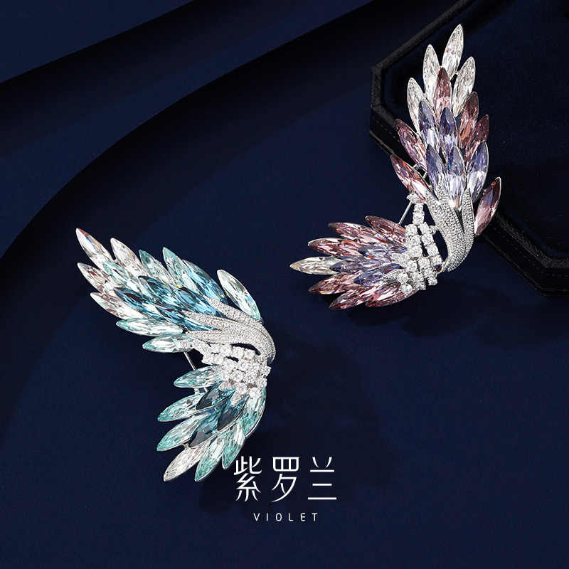 【紫罗兰正版】烈羽胸针高档轻奢时尚精美花朵胸花别针生日礼物