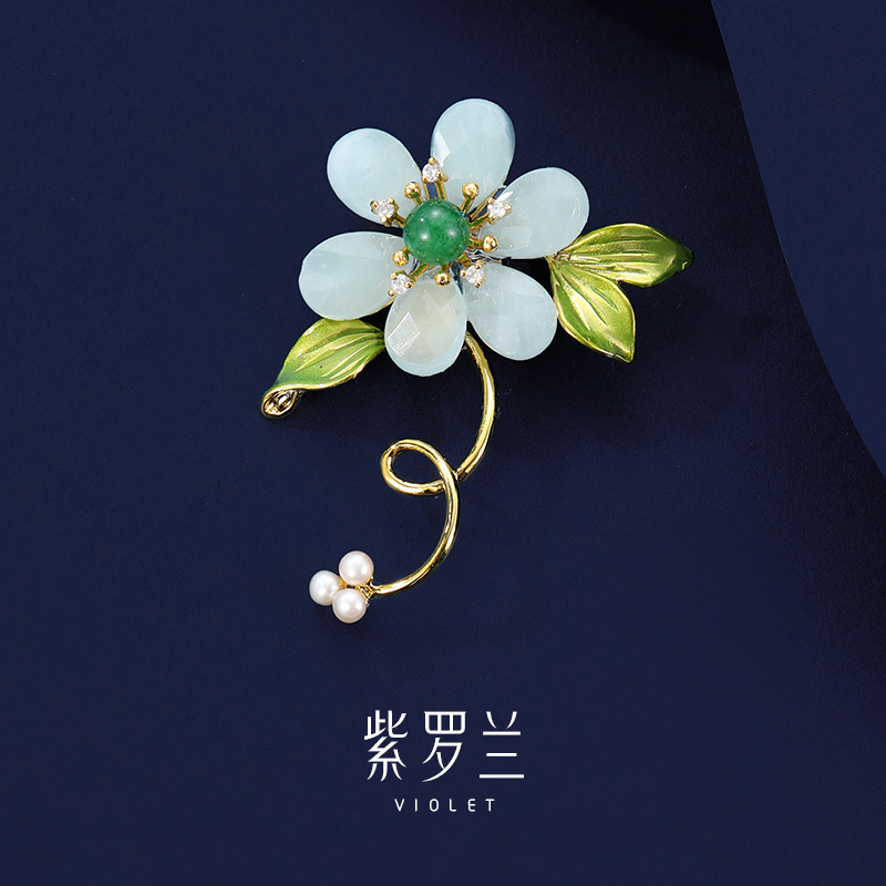 【紫罗兰正版】蓝宝花胸针