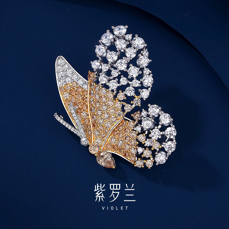 【紫罗兰正版】奕蝶S925纯银胸针高档女蝴蝶胸花生日礼物潮别针,饰品/流行首饰/时尚饰品新,胸针,淘宝优惠券,粉丝福利购,淘宝优惠卷