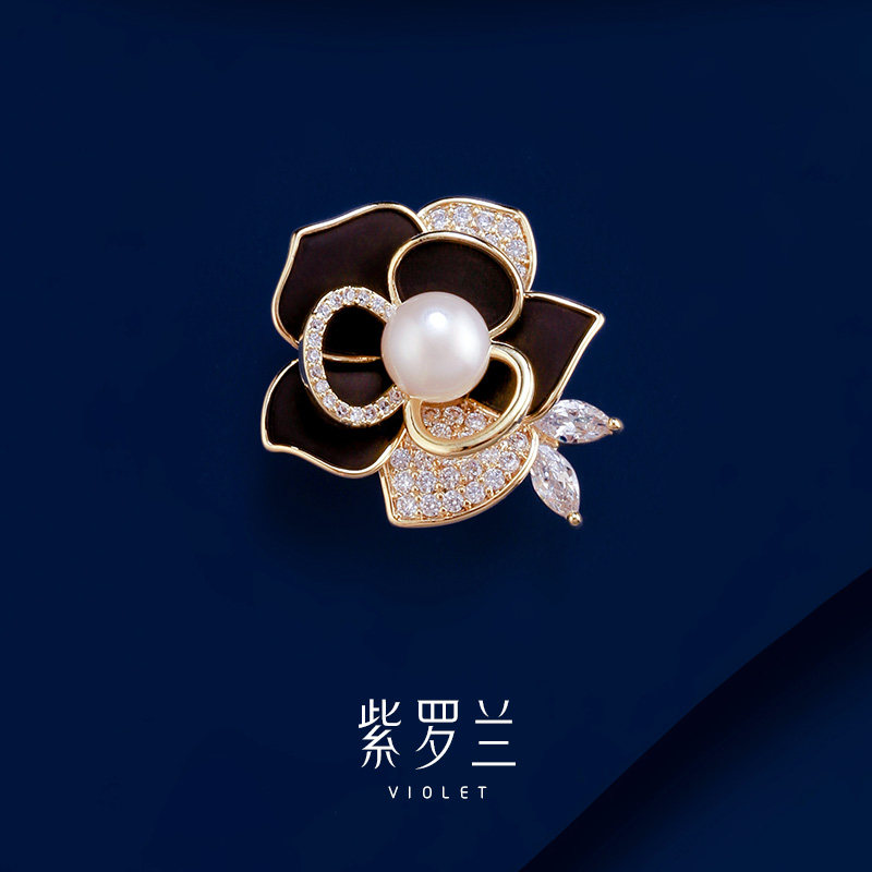 【紫罗兰正版】曜茶磁吸胸针强磁力不伤衣服高档胸花生日礼物