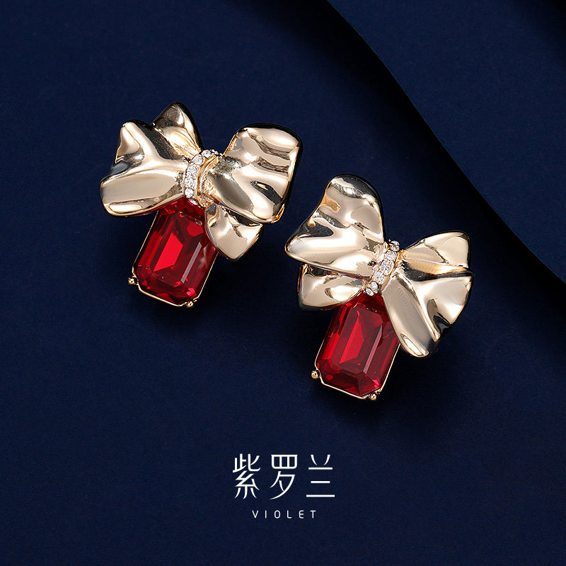 【紫罗兰正版】礼洁红耳环女气质轻奢高级感时尚耳饰生日礼物潮,饰品/流行首饰/时尚饰品新,耳环,淘宝优惠券,粉丝福利购,淘宝优惠卷