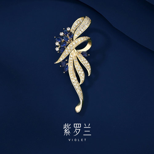 紫罗兰正版金星黛花朵胸针