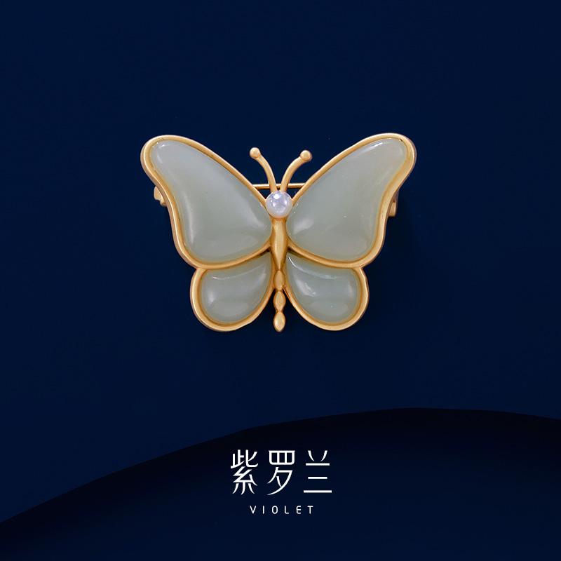 【紫罗兰正版】盛蝶S925银胸针
