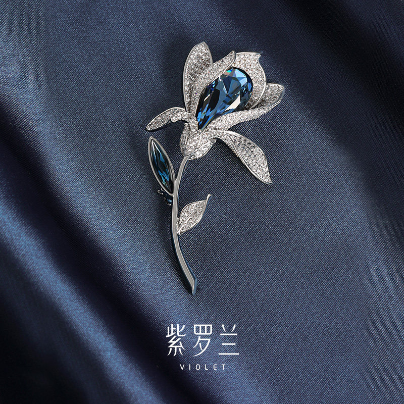 紫罗兰郁蓝色花朵款胸针高档女精致小众设计感胸花配西装外套别针,饰品/流行首饰/时尚饰品新,胸针,淘宝优惠券,粉丝福利购,淘宝优惠卷