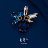 蓝仙子胸针高档女精致设计感胸花生日礼物潮别针 紫罗兰正版