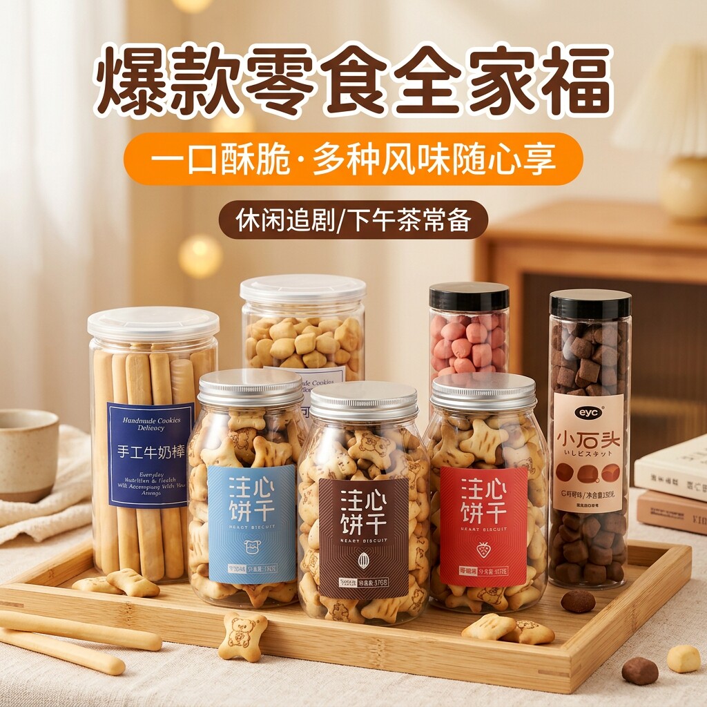 eyc奶棒小石头夹心饼干组合包装
