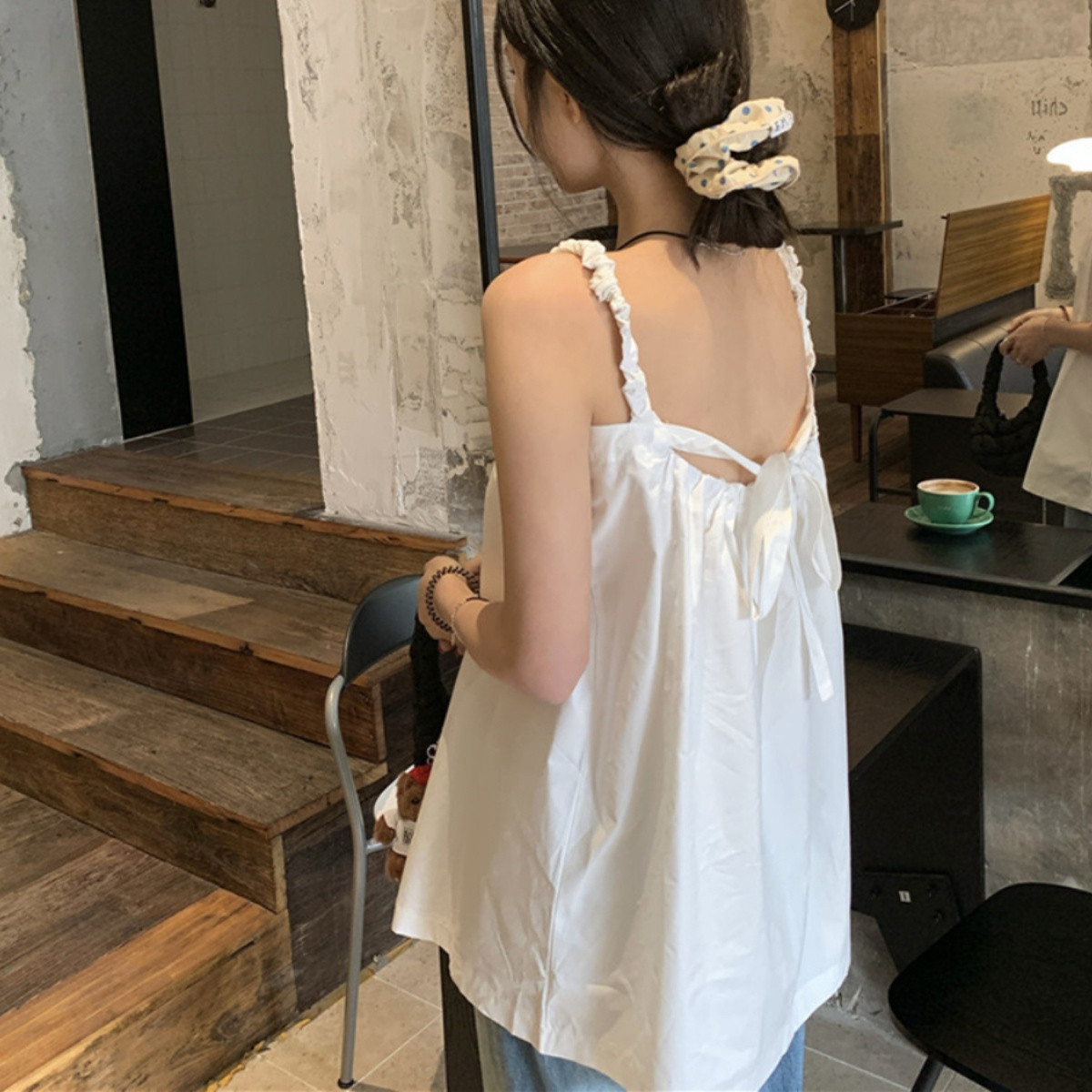 性感甜辣黑色短款吊带背心无袖裙子女2025夏季新款法式别致连衣裙图片