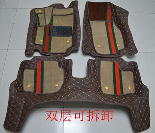 雷丁D70 D80汉唐A3 Q5E Q3E Q7道爵酷越开拓者电动四轮车双层脚垫