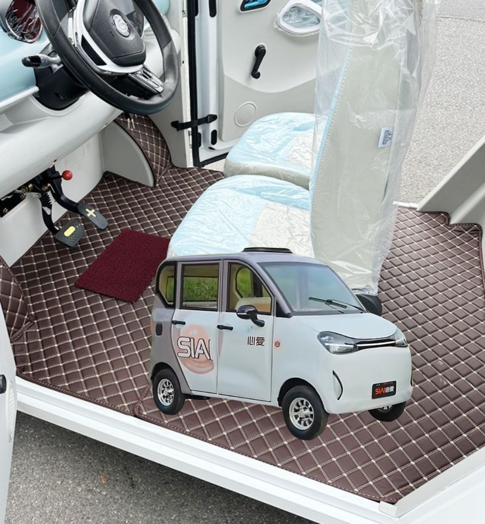 心爱豆包K1脚垫四轮电动车脚垫脚踏地垫耐磨加厚防水防滑皮革脚垫