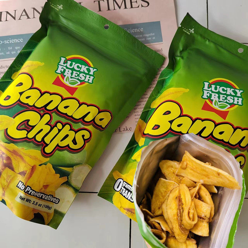 菲律宾香蕉片banana脆片香蕉片零食小吃 办公室休闲食品进口100g