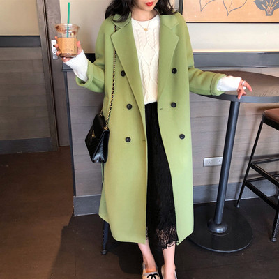 双面呢大衣毛呢外套女零羊绒