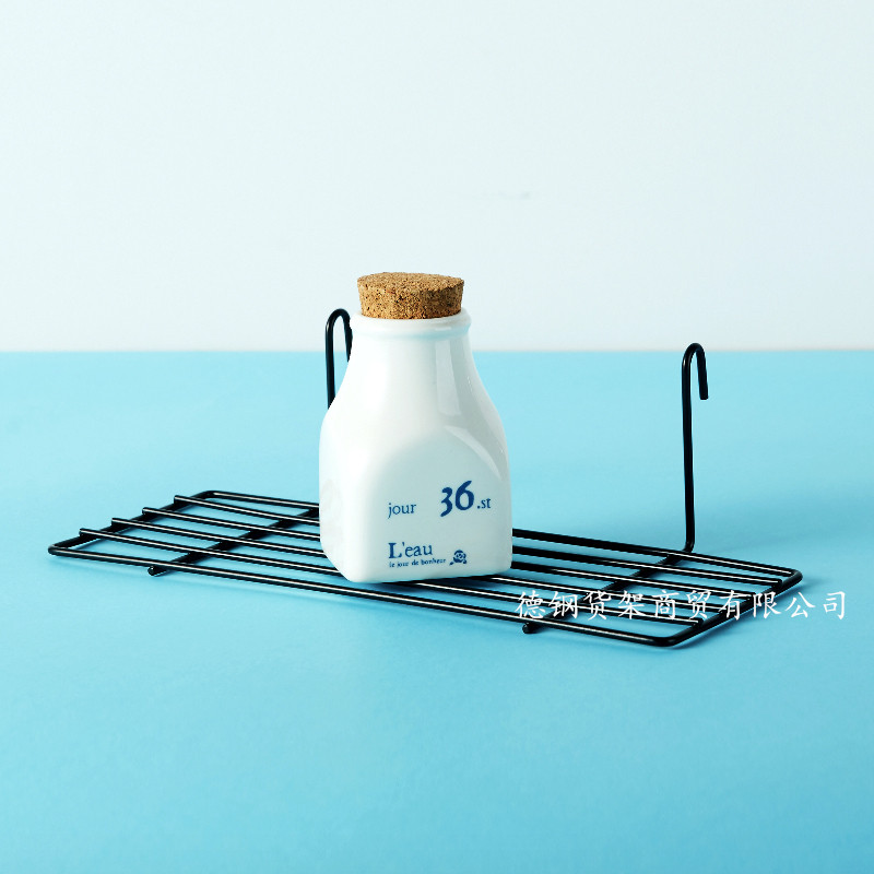 网片网格黑色托盘照片墙托架挂架铁艺支架置物架简易墙上装饰架