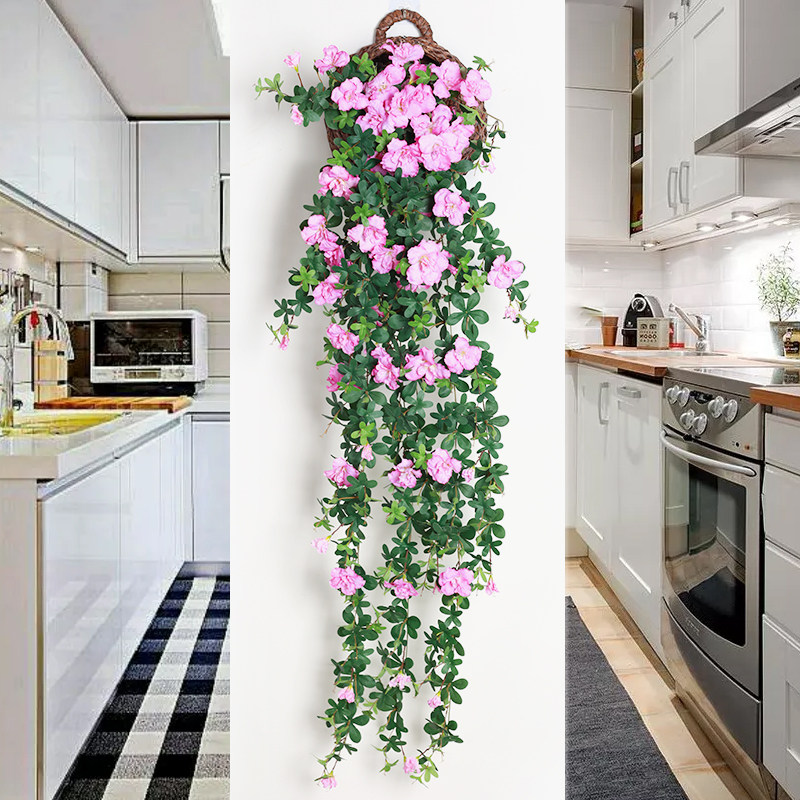 仿真石榴花壁挂花藤家居装饰紫藤假花吊花客厅挂墙花绢花塑料花艺在类目 鲜花速递/花卉仿真/绿植园艺, 仿真花/绿植/蔬果成品（新）, 仿真花中 - 来自Buy2taobao.com提供专业的淘宝代购服务