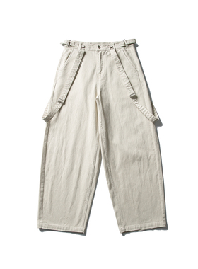 2025工装裤男秋季日系男生直筒宽松阔腿休闲弯刀裤子男款长裤