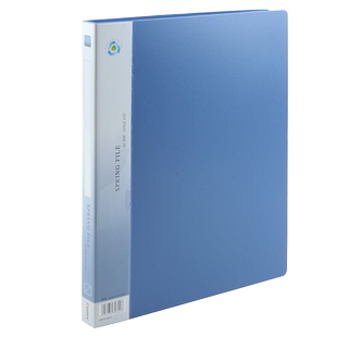 齐心（COMIX）文具文件夹AR151A-P财务资料蓝色整理夹A4档案收纳夹黑色加厚轻便夹单/双弹簧夹带插袋办公用品