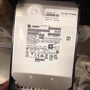 SAS DS460C硬盘 377A 10T 00592 108 12g NetApp 3.5 X377A