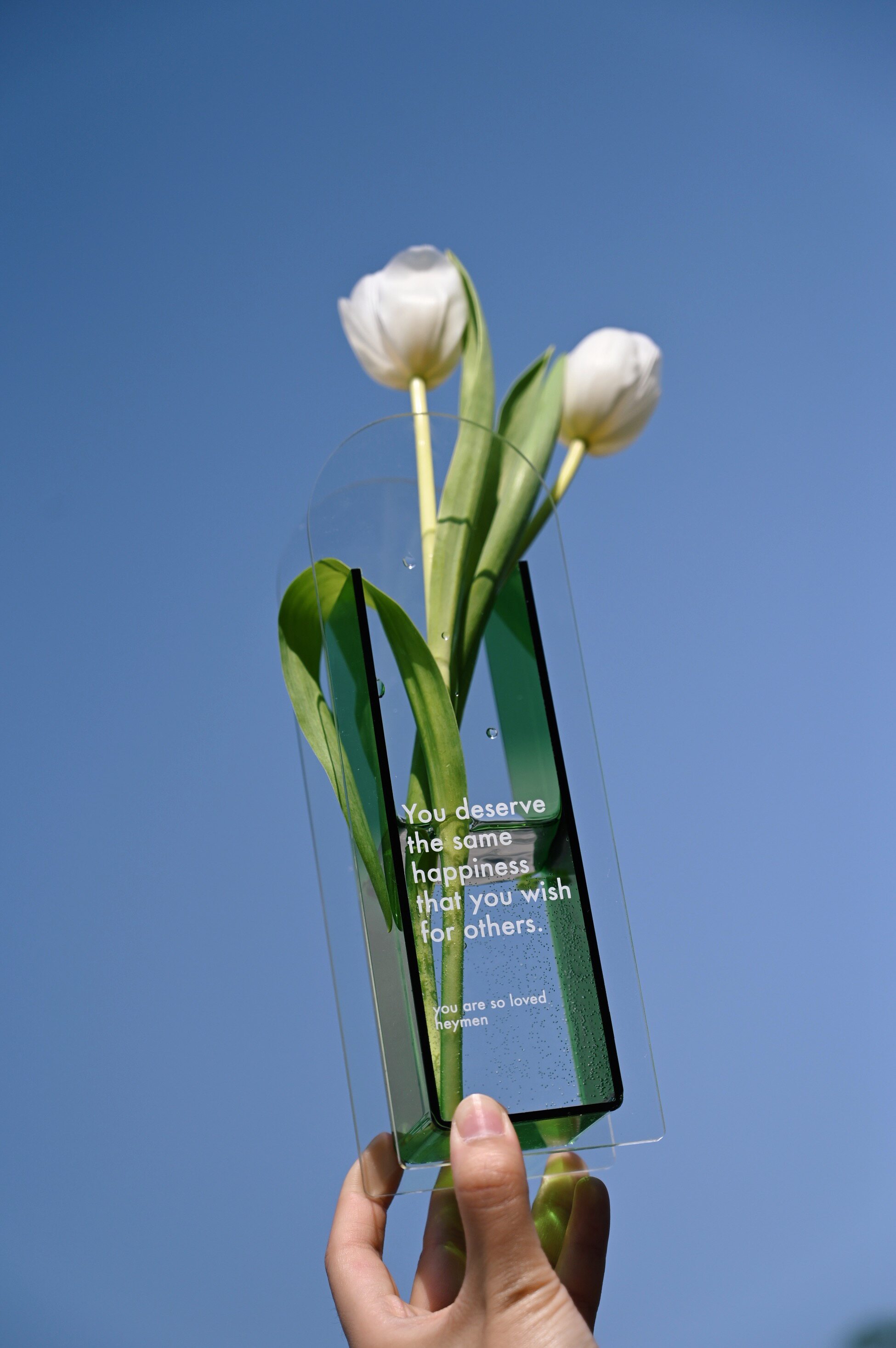 heymen黑门 你值得快乐 原创简约设计北欧ins亚克力花瓶装饰摆件