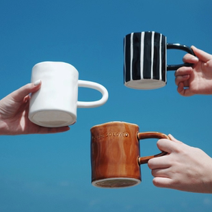 Heymen黑门 被深爱的 原创设计手捏不规则纯手绘北欧陶瓷马克杯