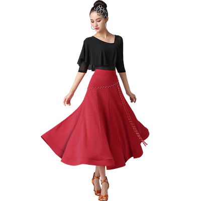 妹姿彩摩登舞裙新款舞蹈国标大摆