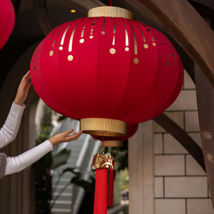 新年大红灯笼新款2026挂饰马年过年春节户外阳台别墅门口一对装饰