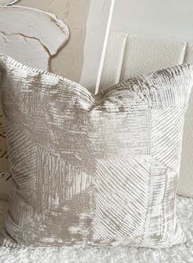 现代简约美拉德色系靠垫客厅沙发抱枕套60x60飘窗床头靠枕套55cm