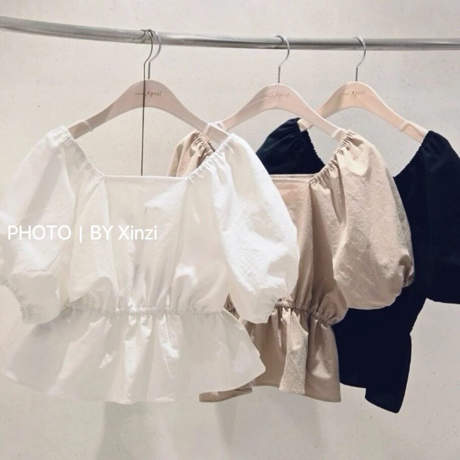 韩版通勤泡泡袖修身显瘦衬衫女