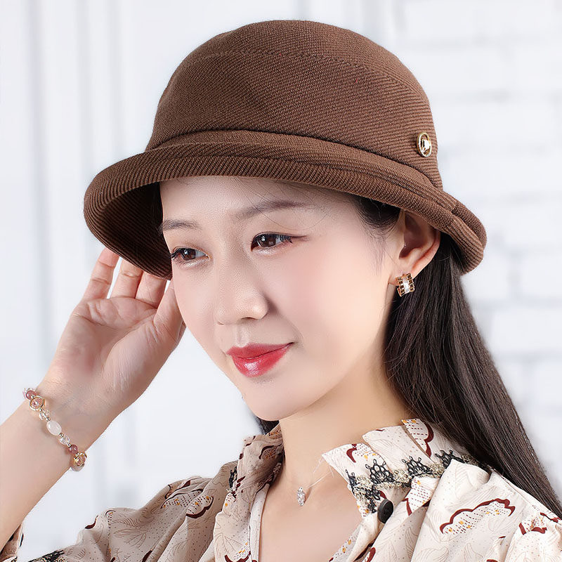 秋冬复古新款卷边渔夫帽条绒优雅盆帽帽子时尚显脸保暖妈妈0118h,服饰配件/皮带/帽子/围巾,帽子,淘宝优惠券,粉丝福利购,淘宝优惠卷