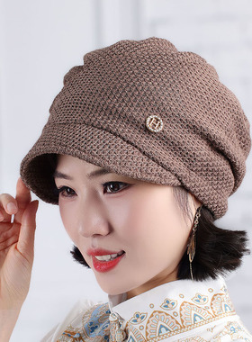 八角帽贝雷帽女休闲帽女秋冬