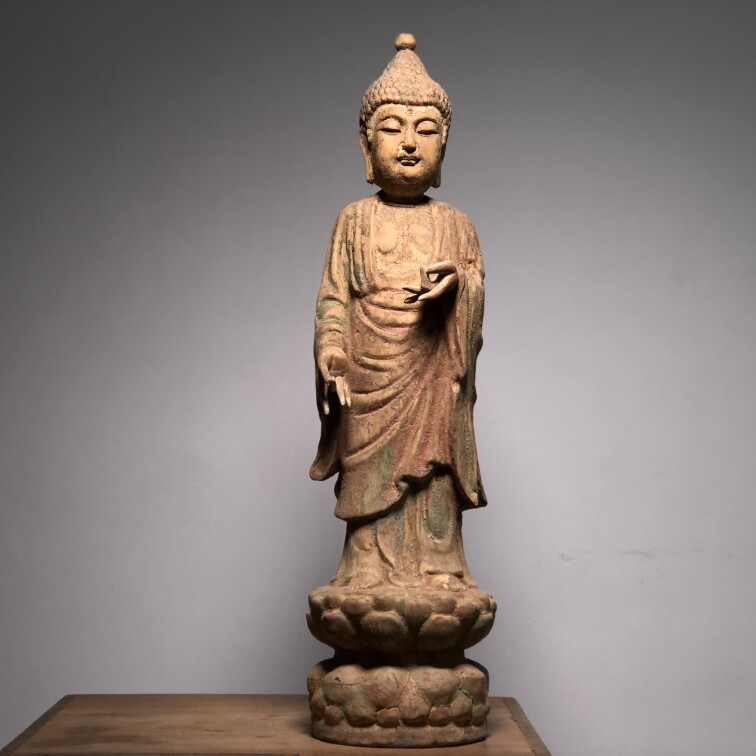 A大叶沉香佛雕造像花梨木雕镶嵌贝壳书箱柜盒子摆件 早期销往台湾