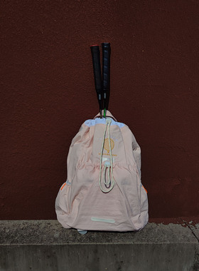 VELOUR羽毛球包女网球包粉色户外徒步登山包大容量运动背包双肩包