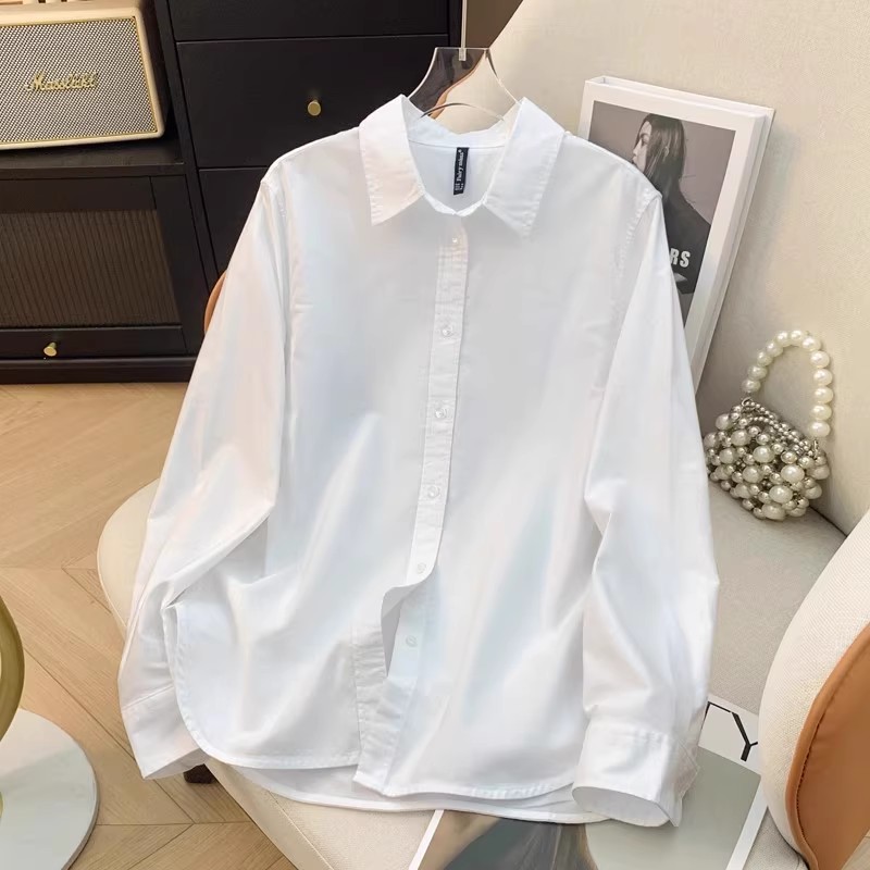 纯棉显瘦包边包条匠心工艺衬衫女