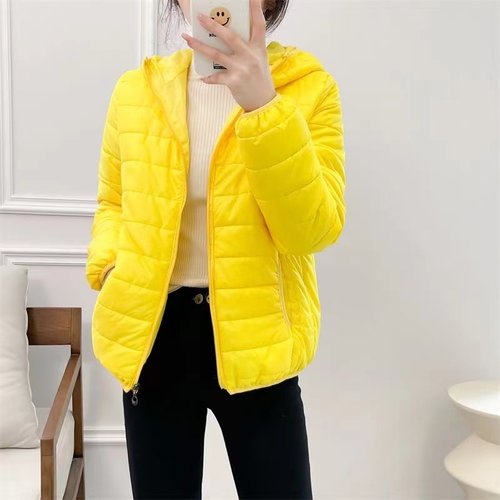 连帽短棉服女洋气通勤显瘦棉外套