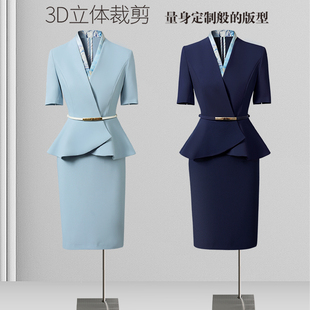 职业套装女夏季西装气质珠宝店工装医美美容师工作服女高端美容院