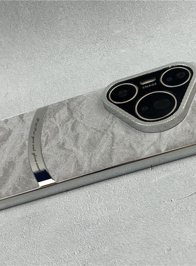 适用华为Pura 80 Pro手机壳钛灰色奢华金绒感电镀mate70保护套男女Mate 60 PRO新款70pro保时捷60RS个性男女