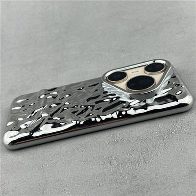 适用华为P 80 Pro手机壳褶皱锡纸纹高级感mate70保护套男女Mate 60 PROP80UItra新款70pro硬底P70PROUItra