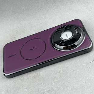 适用华为mate80Promax手机壳磁吸紫色闪电mate70Pro皮纹精孔保护套苹果17PromaxMate60pro高级Pura80Pro硬