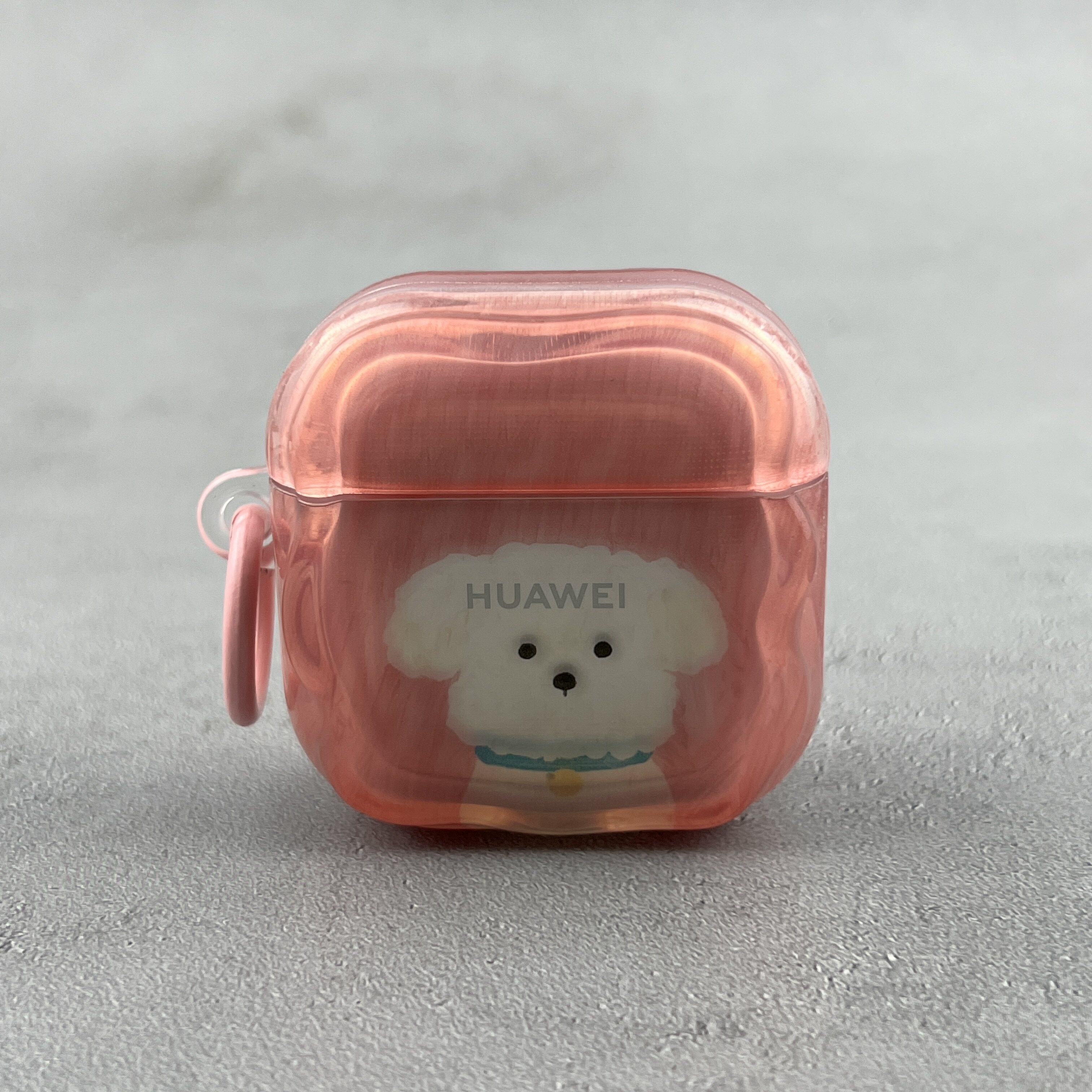 透粉白色狗狗半透适用华为freeclip2保护套Freebudspro4耳机壳freebuds6i软硅胶5i无线pro3蓝牙se2/se3/7i