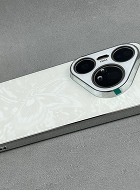 适用华为Pura 80 Pro手机壳白色蝴蝶mate70Pro保护套男女Mate 60 PRO P80高级感70pro硬P70