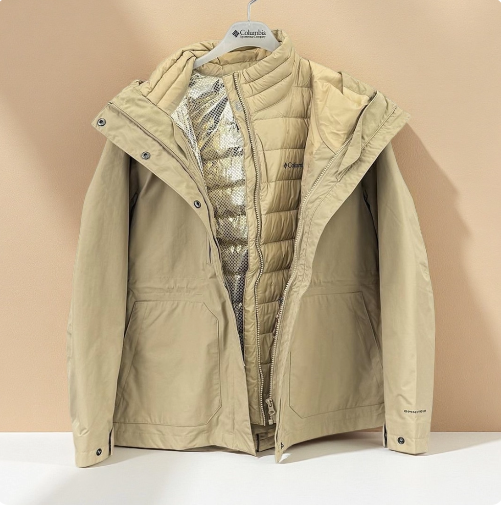 25秋冬Columbia哥伦比亚女户外700蓬羽绒内胆三合一冲锋衣XR9187